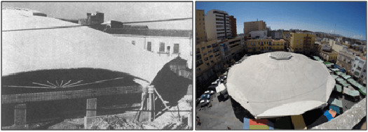 Cúpula laminar del mercado de Algeciras unido