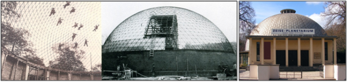 Hormigonado de la cúpula del Planetario de Jena unido